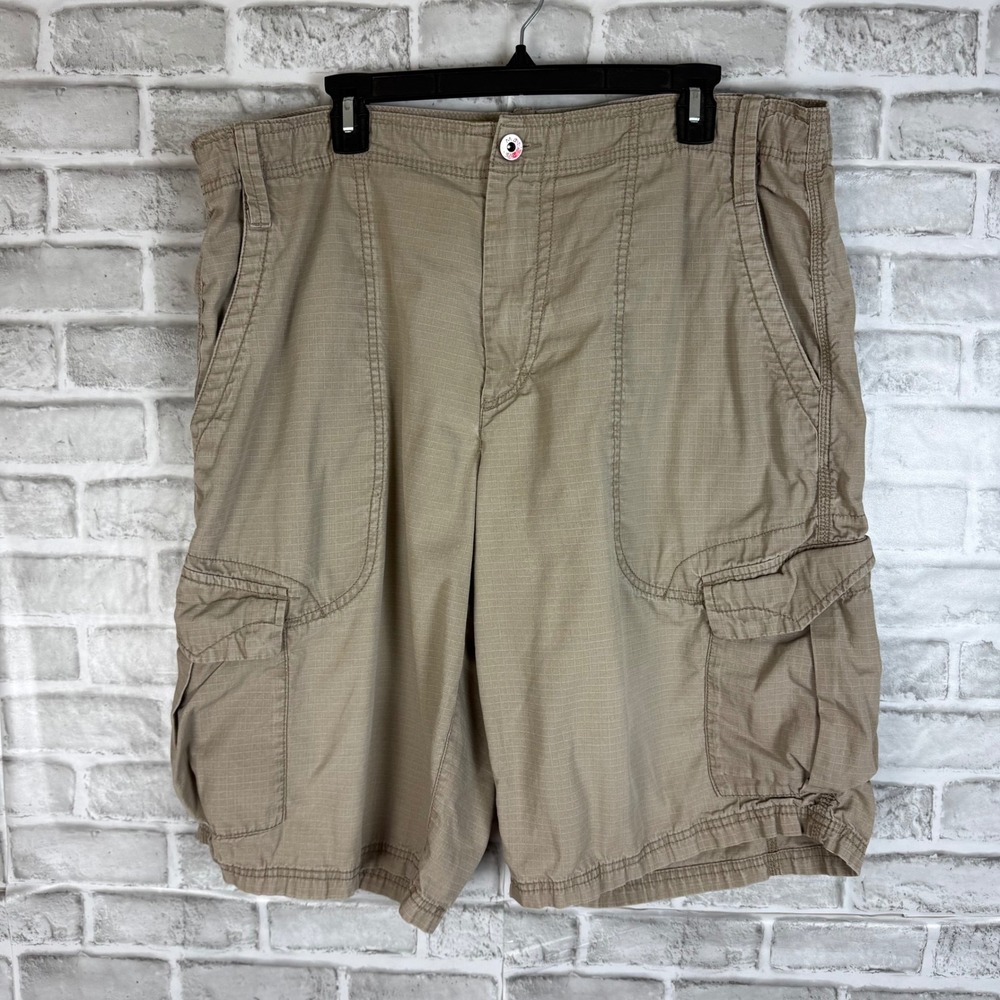 Jordan Brand Mens Tan Ripstop Cargo Shorts Size 38 x 12 Khaki Utility 465022-235